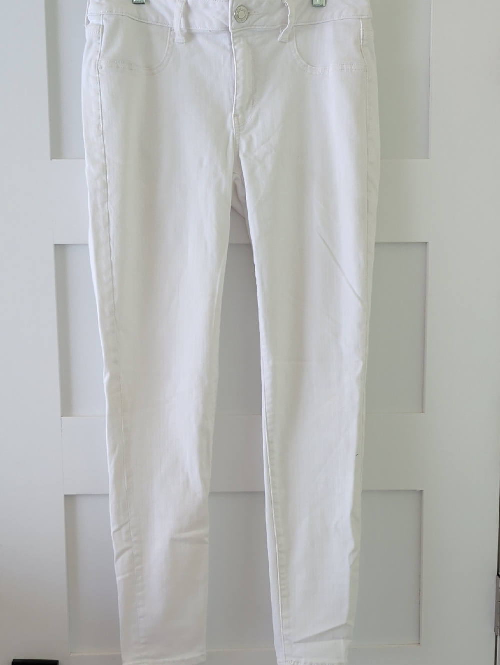 American Eagle Next Level Stretch White Jeggings Skinny Jeans Size 10